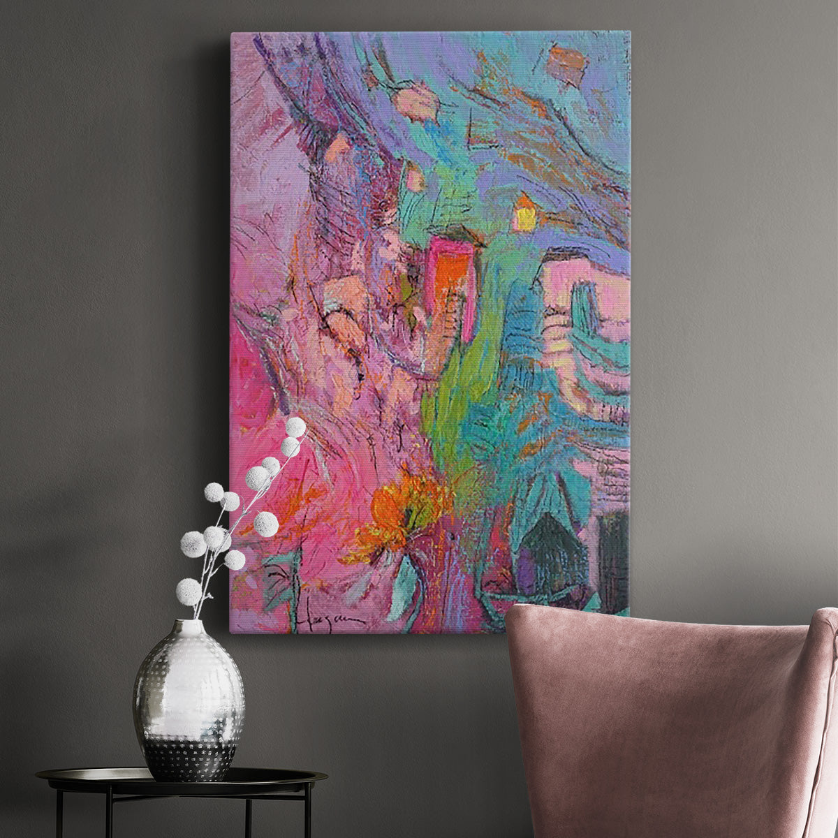 My Pink House - Canvas Art Print