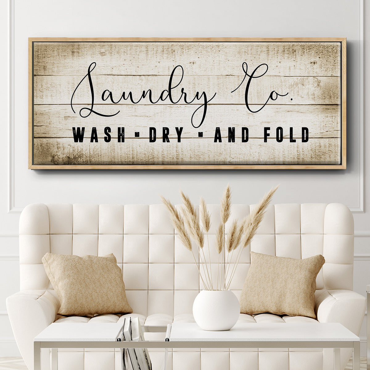 Laundry Co. - Floater Framed Canvas Print