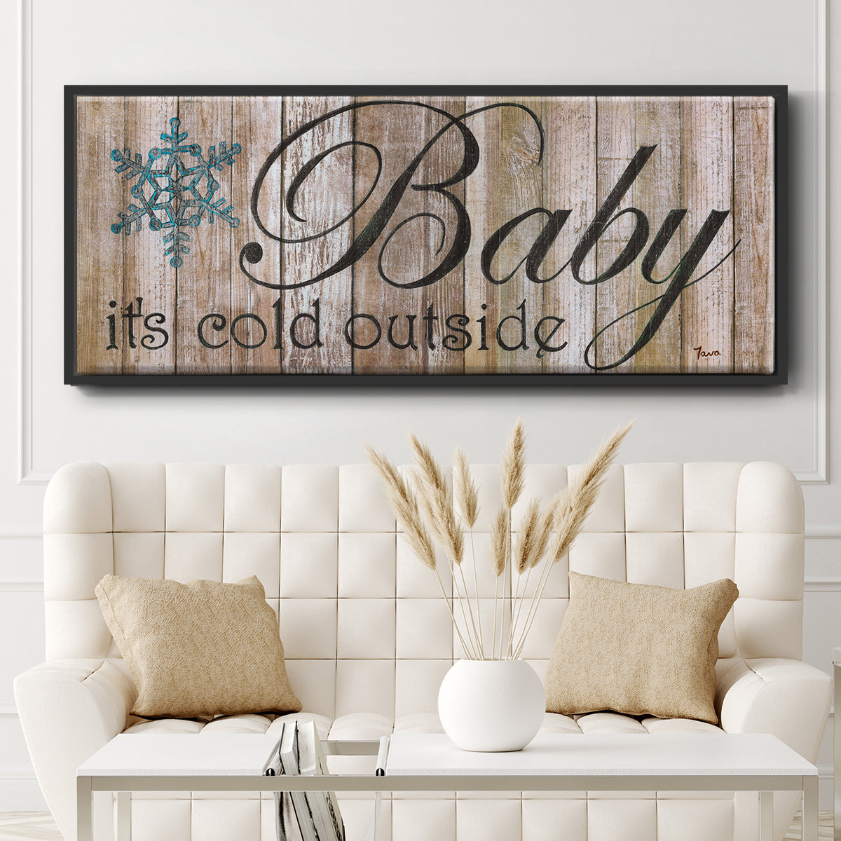 Baby It's Cold - Floater Framed Canvas Print