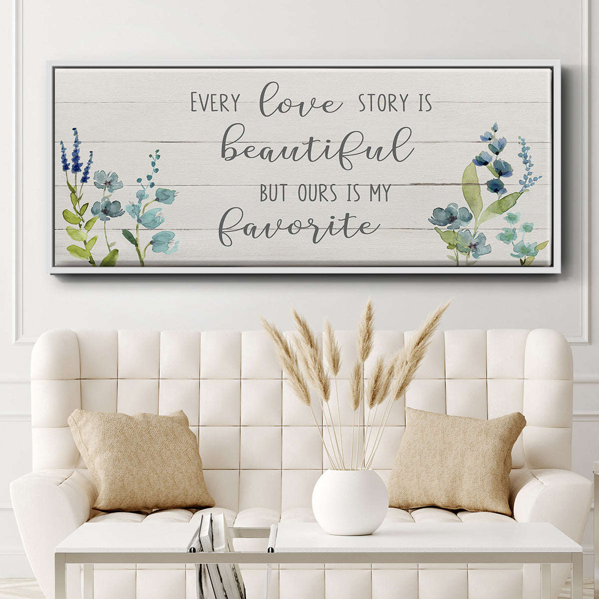 Love Story - Floater Framed Canvas Print