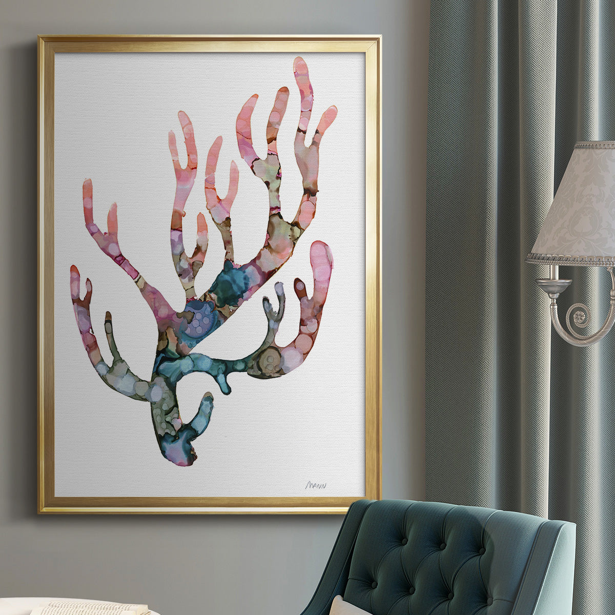 Sea Coral II - Modern Framed Canvas Print