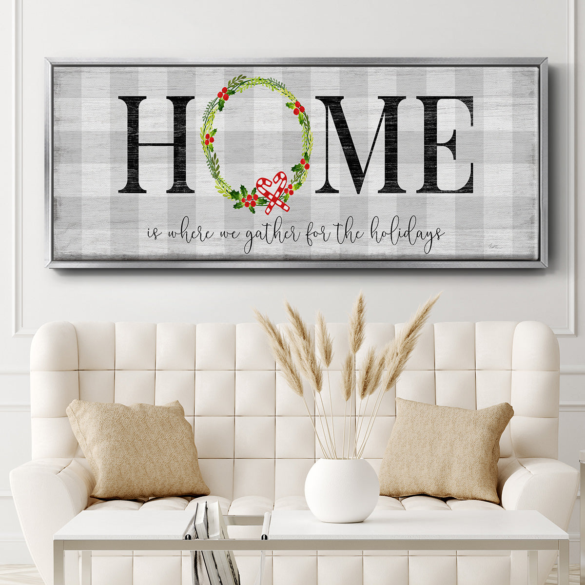 Gather for the Holidays - Floater Framed Canvas Print