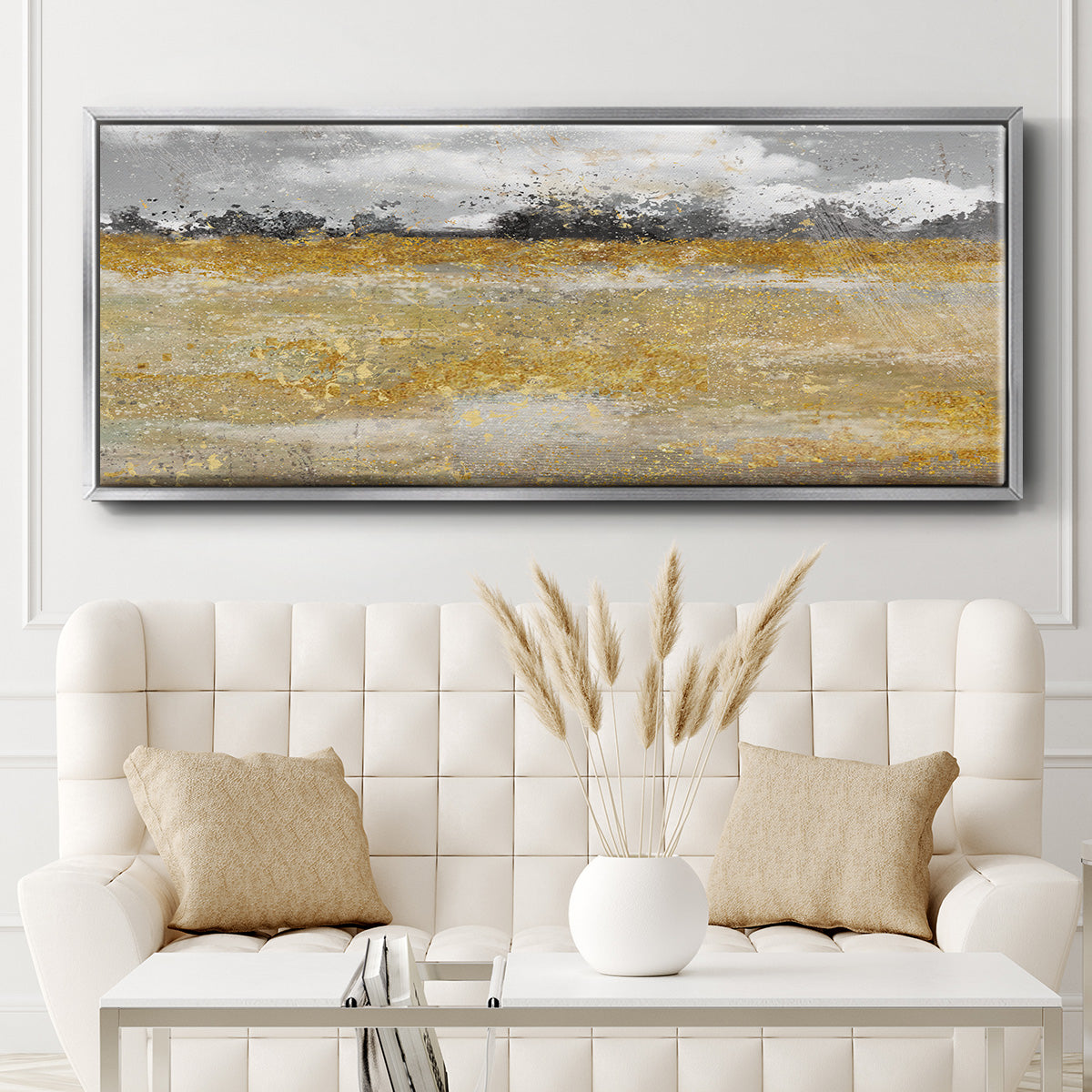 Meadow Shimmer II - Floater Framed Canvas Print