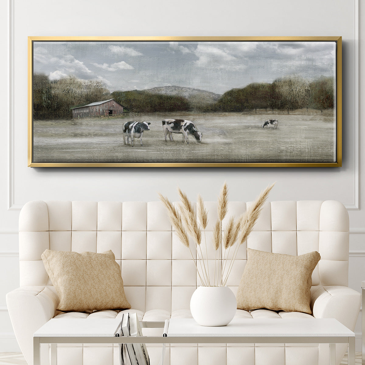 Country Satisfaction - Floater Framed Canvas Print