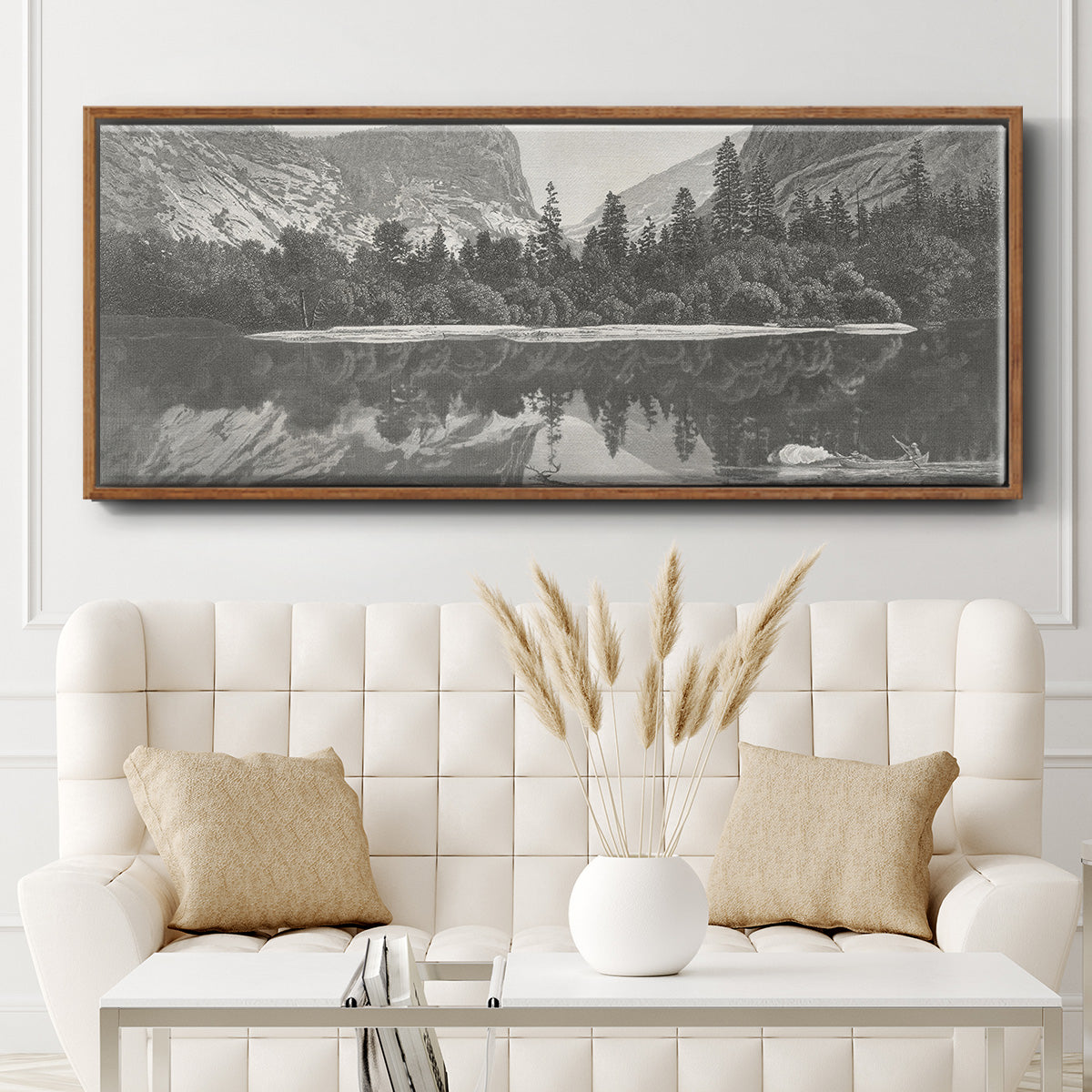 Mirror Lake, Yosemite Valley - Floater Framed Canvas Print