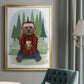 Lumberjack Bear Latte - Modern Framed Canvas Print