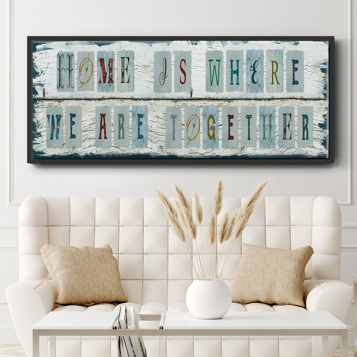 We Are Together - Floater Framed Canvas Print