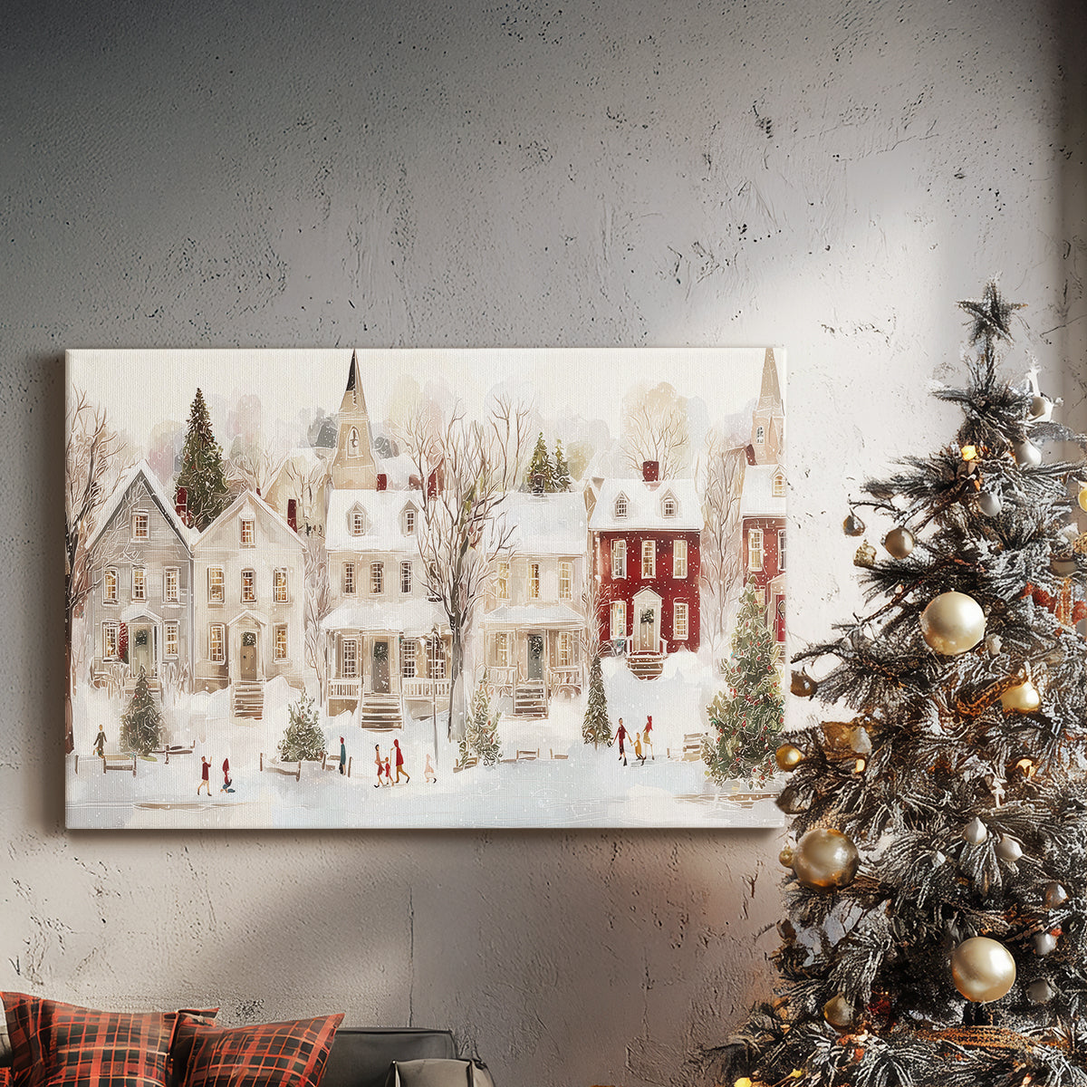 Frostlit Dawn Whisper - Canvas Art Print