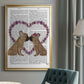 French Kiss and Flower Heart - Modern Framed Canvas Print