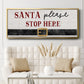 Santa Stop - Floater Framed Canvas Print