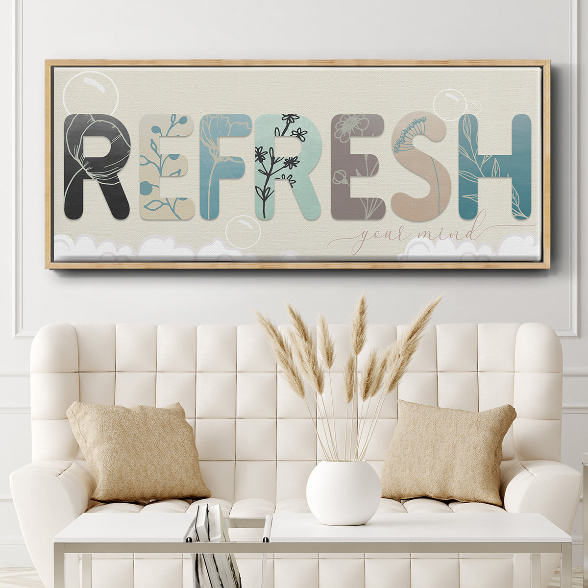 Orange Orchid - Floater Framed Canvas Print