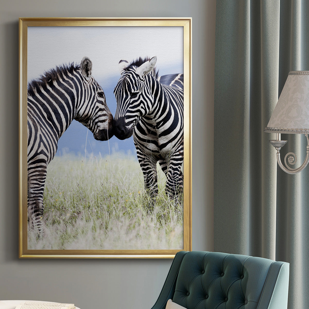 African Affection - Modern Framed Canvas Print