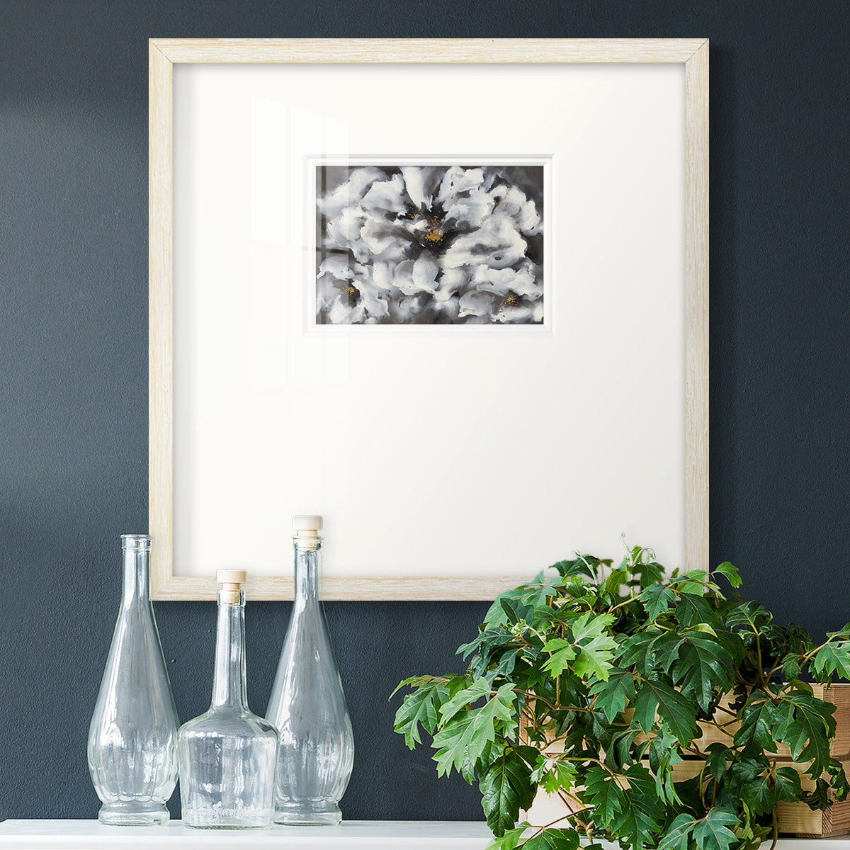 Peonia- Premium Framed Print Double Matboard