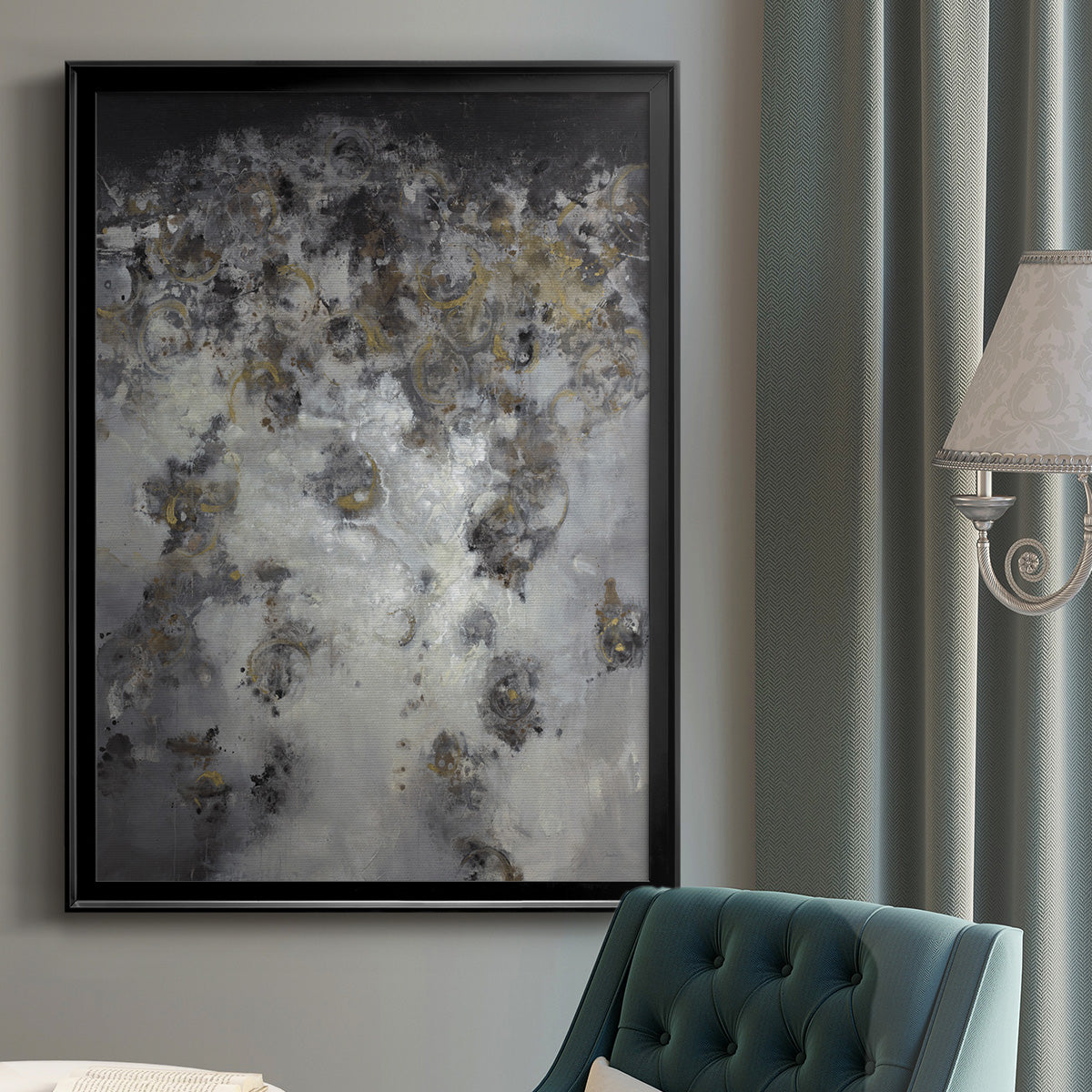 Meteor Showers - Modern Framed Canvas Print