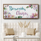 Bienvenidos Amigos - Floater Framed Canvas Print