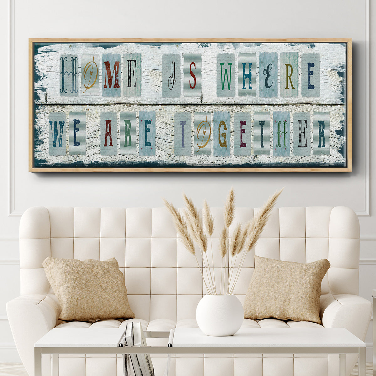 We Are Together - Floater Framed Canvas Print