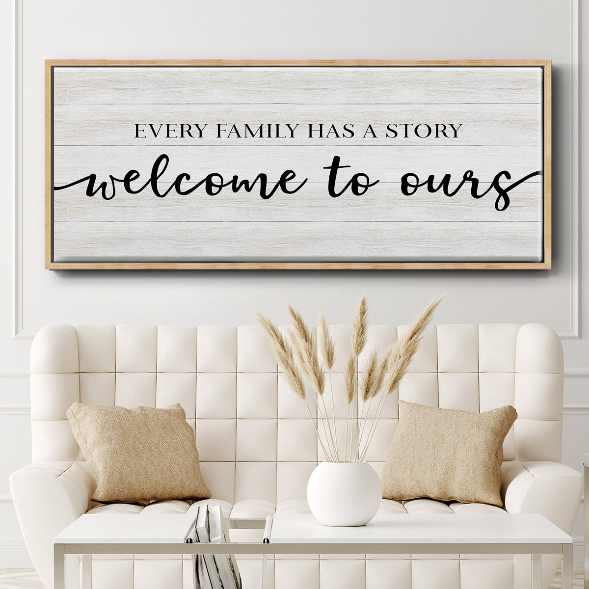 Family Story - Floater Framed Canvas Print