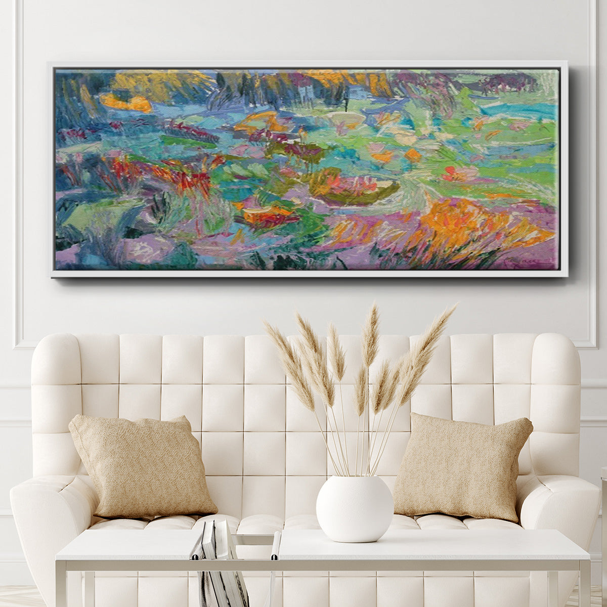 Morning Prayer - Floater Framed Canvas Print