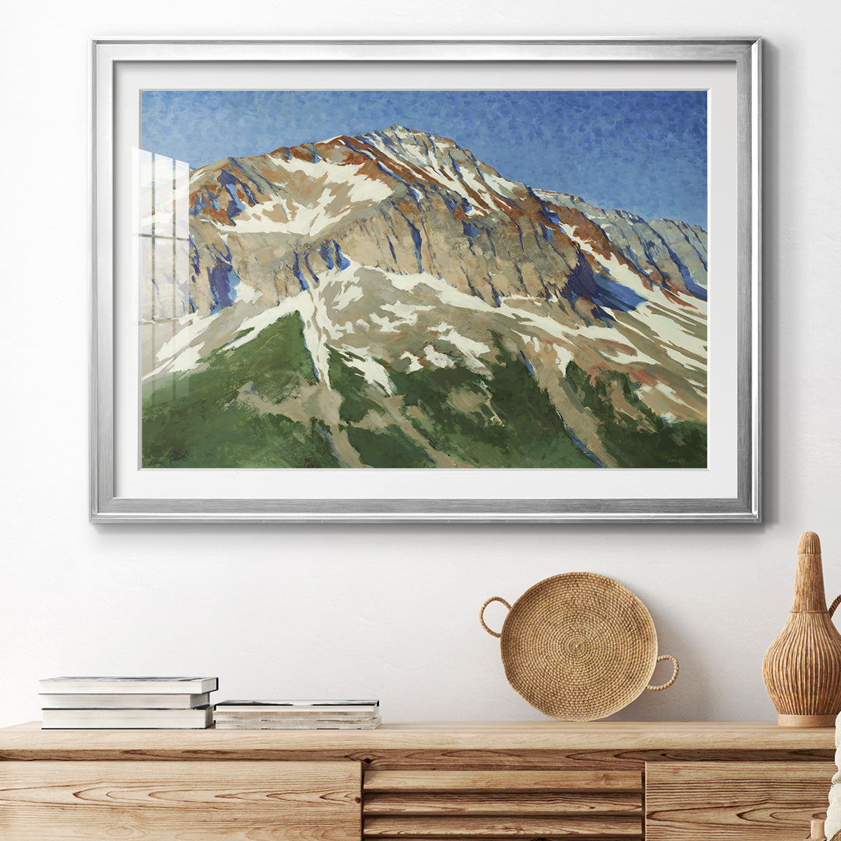 Vermillion Ascent Premium Framed Print - Ready to Hang