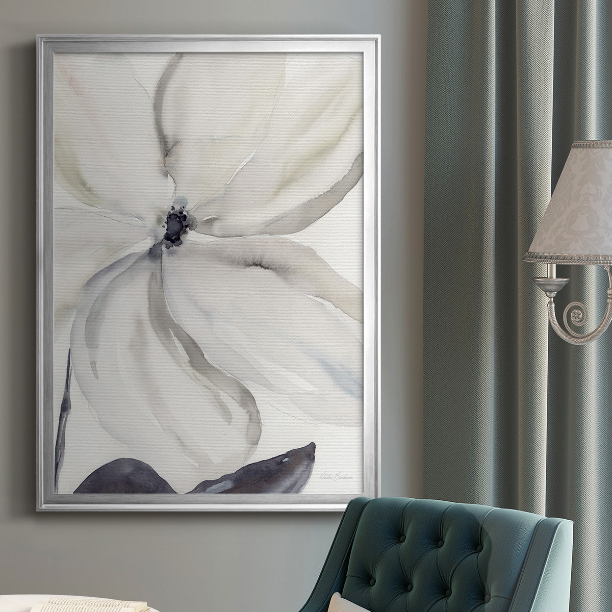 Daybreak Bloom I - Modern Framed Canvas Print