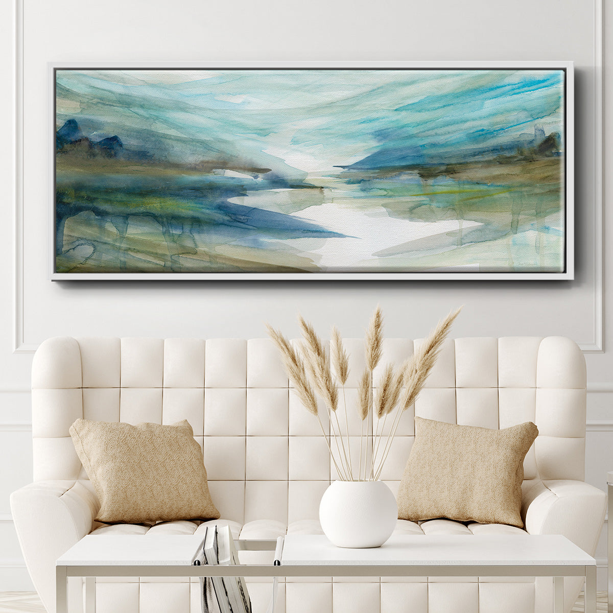 Spring Reflection II - Floater Framed Canvas Print