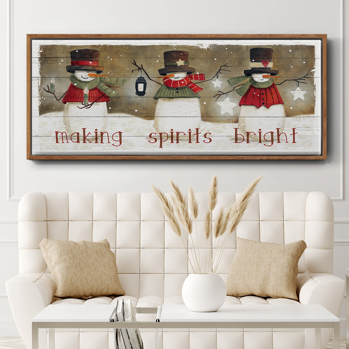 Making Spirits Bright - Floater Framed Canvas Print