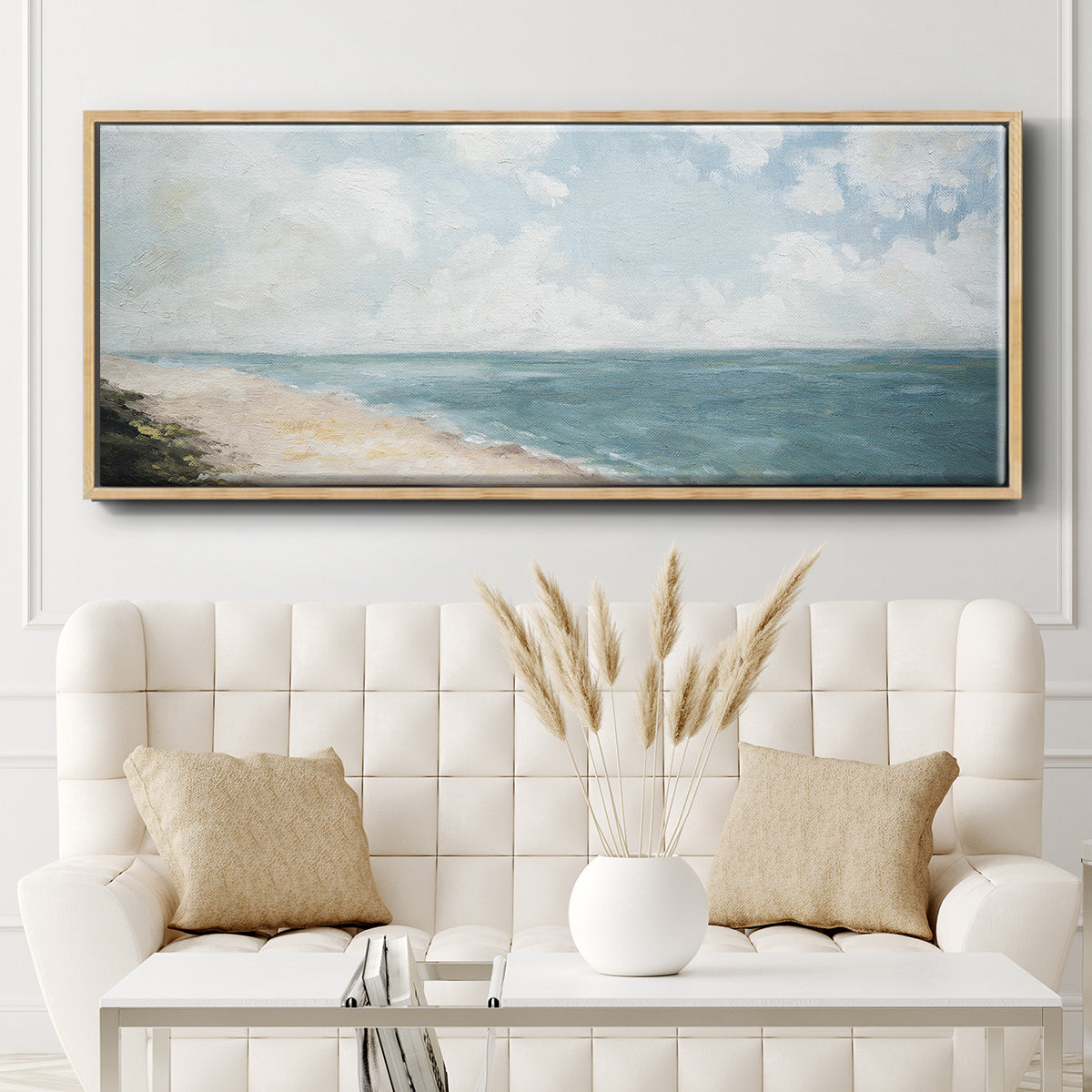 Beach View - Floater Framed Canvas Print