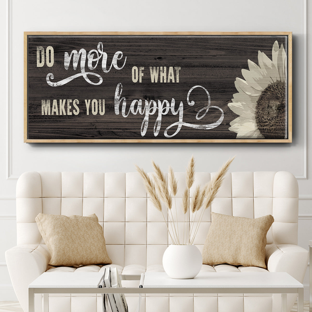 Makes You Happy - Floater Framed Canvas Print