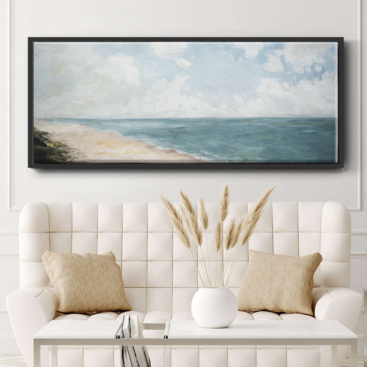Beach View - Floater Framed Canvas Print