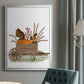 Squirrels In Pumpkin Wheelbarrow - Modern Framed Canvas Print