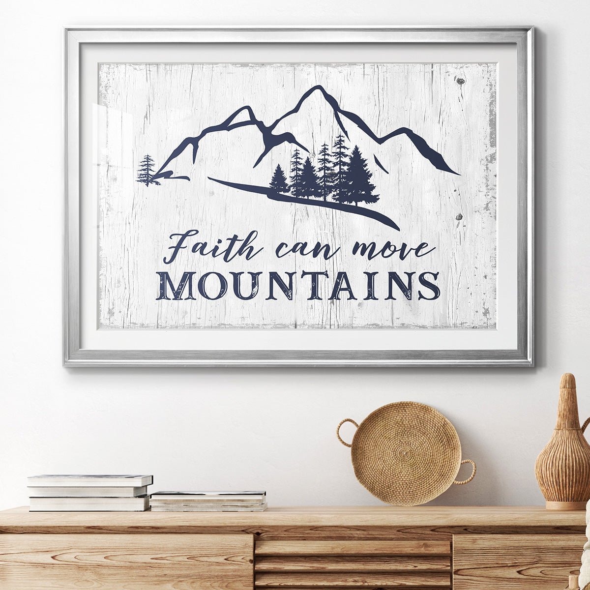 Move Mountains - Modern Framed Art Print