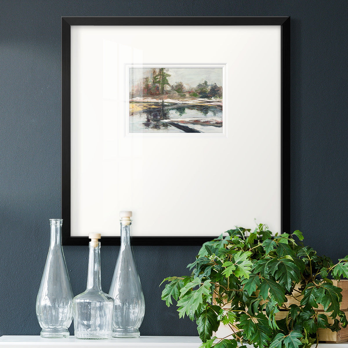 Quiet Reflection Premium Framed Print Double Matboard