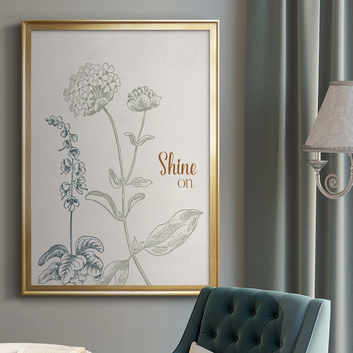 Shine On - Modern Framed Canvas Print