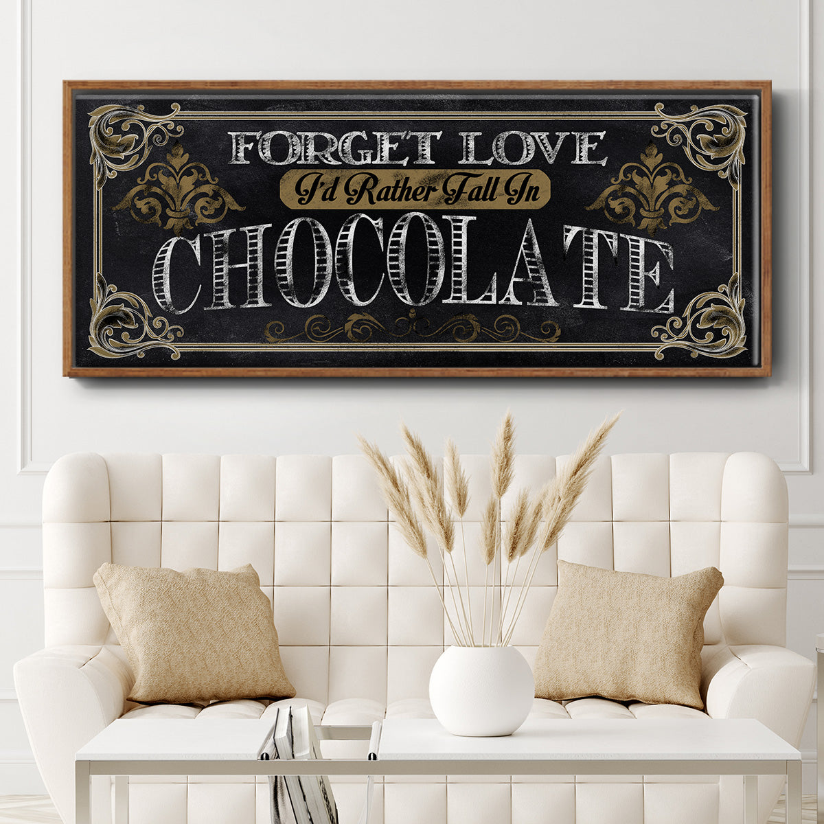 Chocolate - Floater Framed Canvas Print