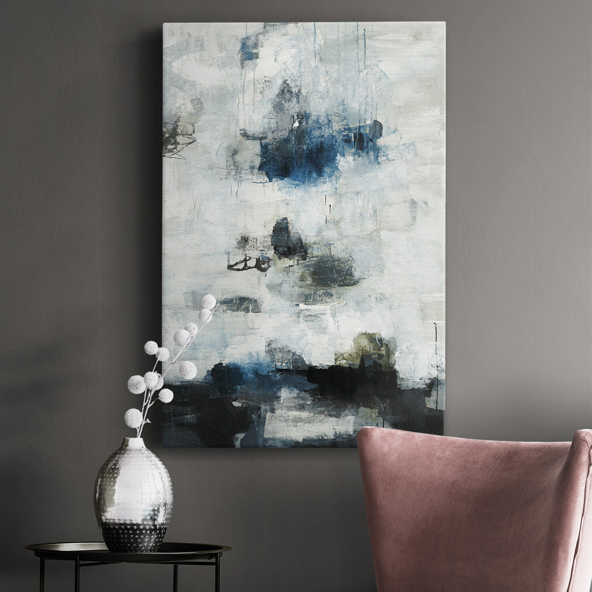 Black & Blue Premium Gallery Wrapped Canvas - Ready to Hang