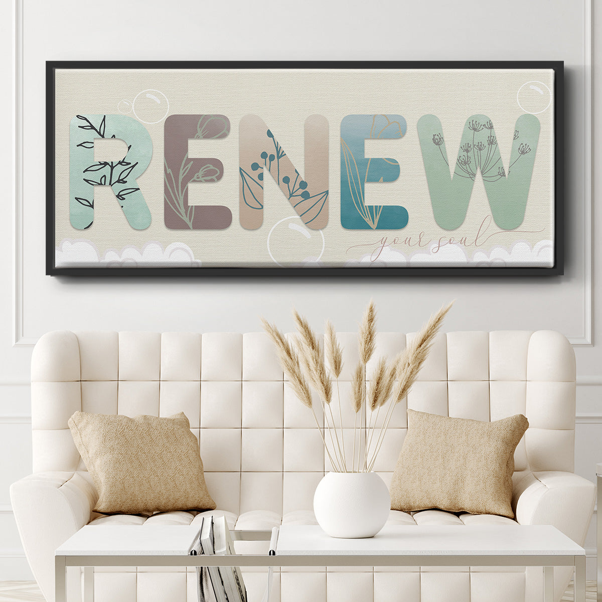 Renew Your Soul - Floater Framed Canvas Print