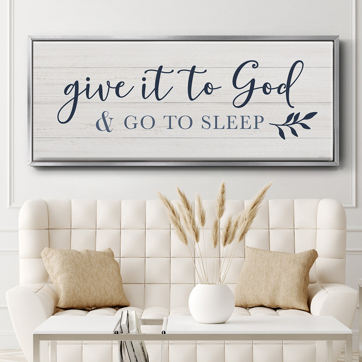 Give It To God - Floater Framed Canvas Print