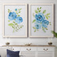 Blue Morning Bouquet I - Premium Framed Canvas 2 Piece Set - Ready to Hang