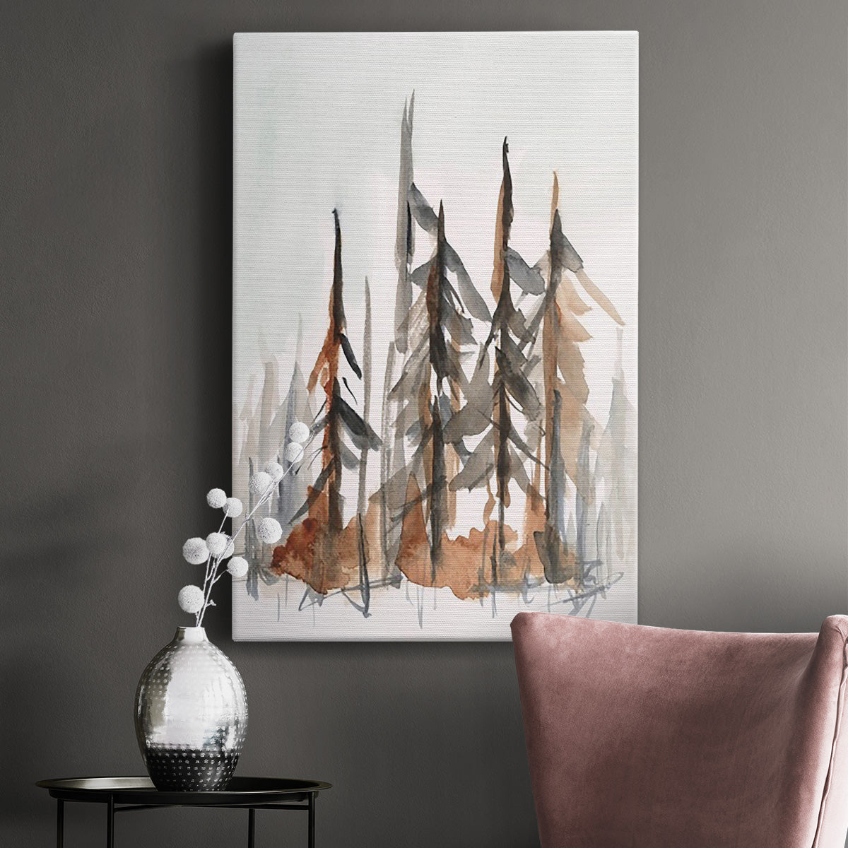 Rustic Evergreens I Premium Gallery Wrapped Canvas - Ready to Hang