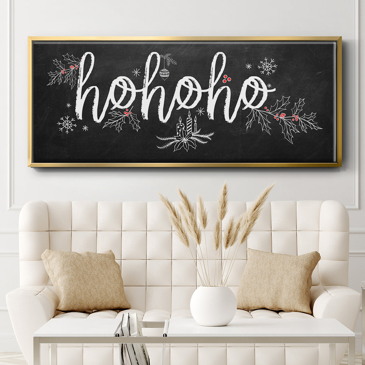Ho Ho Ho - Floater Framed Canvas Print