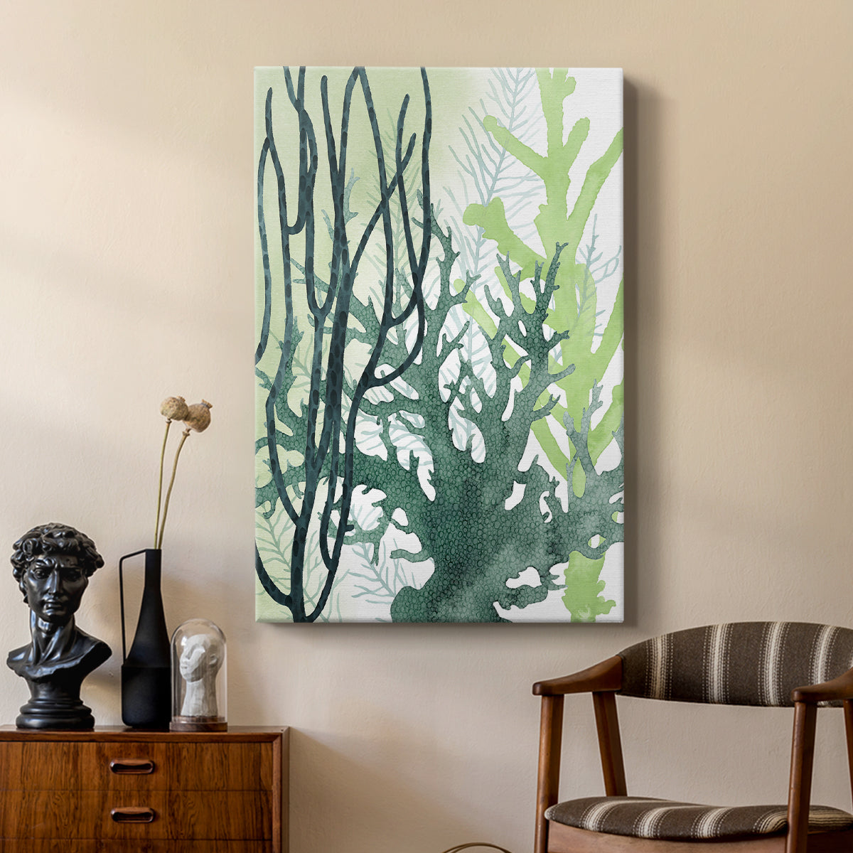 Textured Coral II - Canvas Art Print