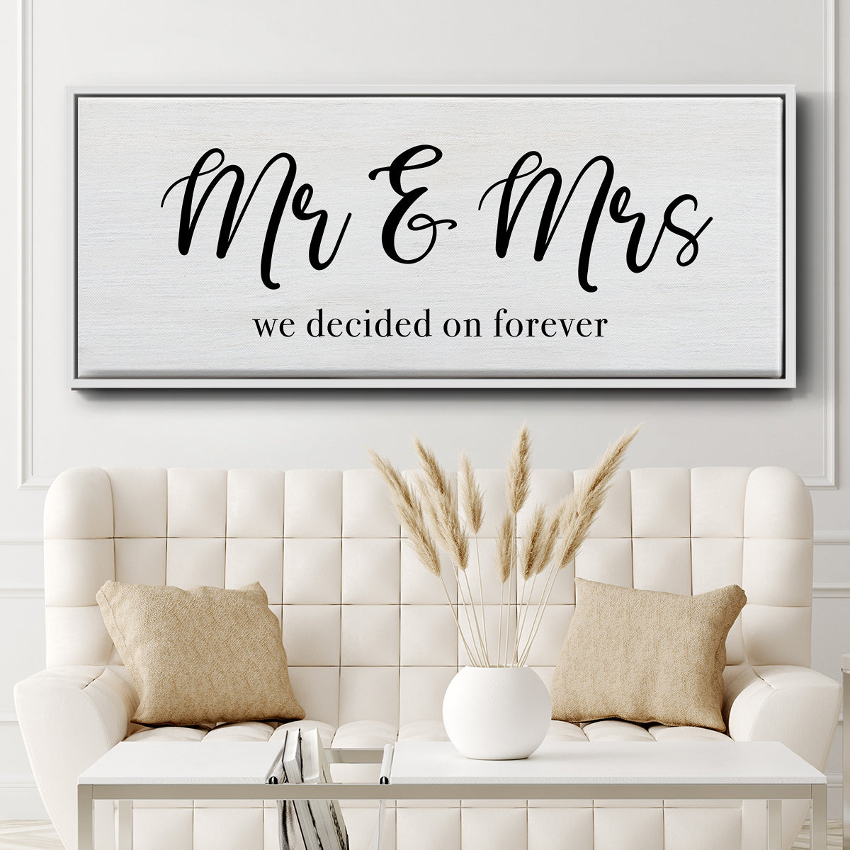 Decided on Forever - Floater Framed Canvas Print