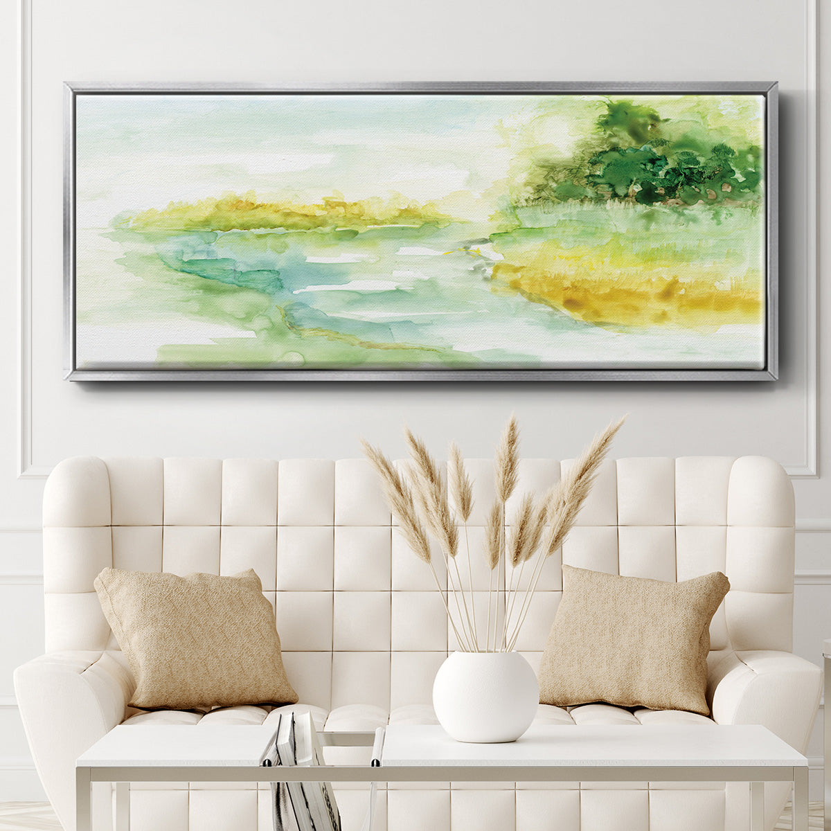 Dreamy Inlet - Floater Framed Canvas Print