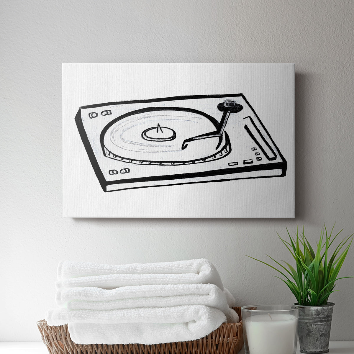 Vinyl Sketch - Canvas Art Print