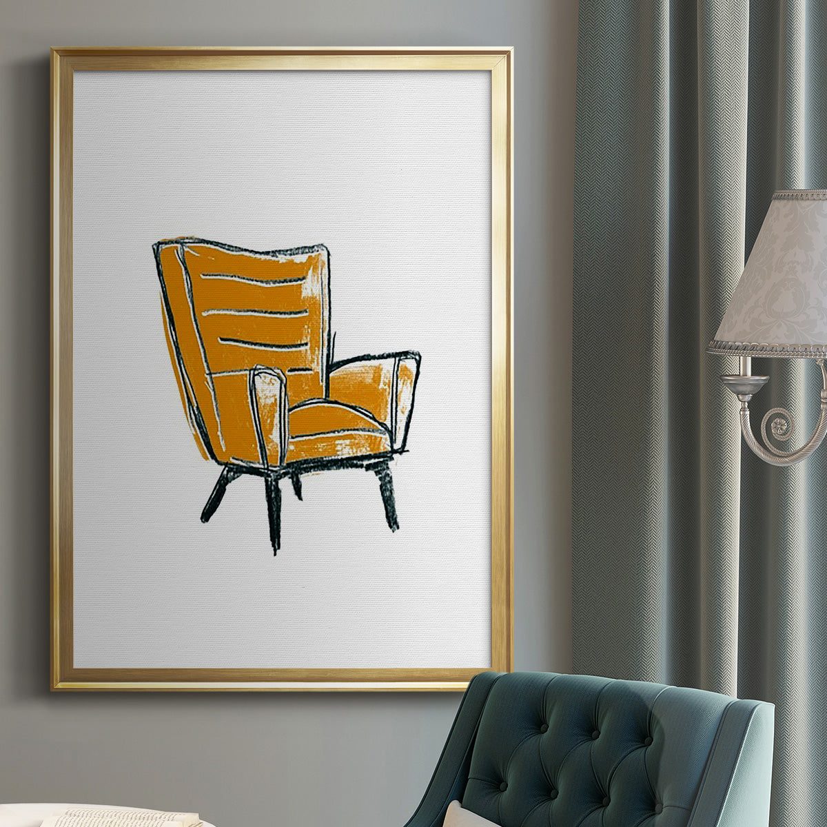 Take a Seat III - Modern Framed Canvas Print