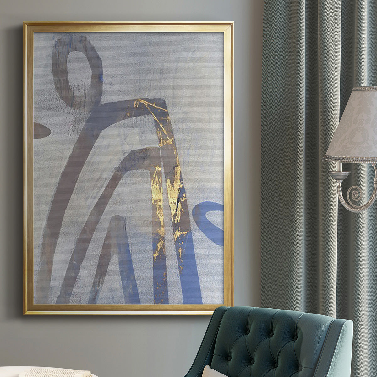 Linx II - Modern Framed Canvas Print