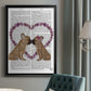 French Kiss and Flower Heart - Modern Framed Canvas Print