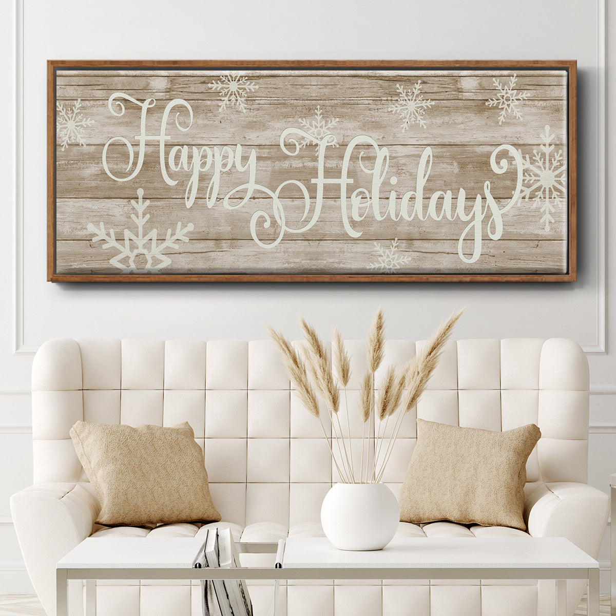 Happy Holidays - Floater Framed Canvas Print