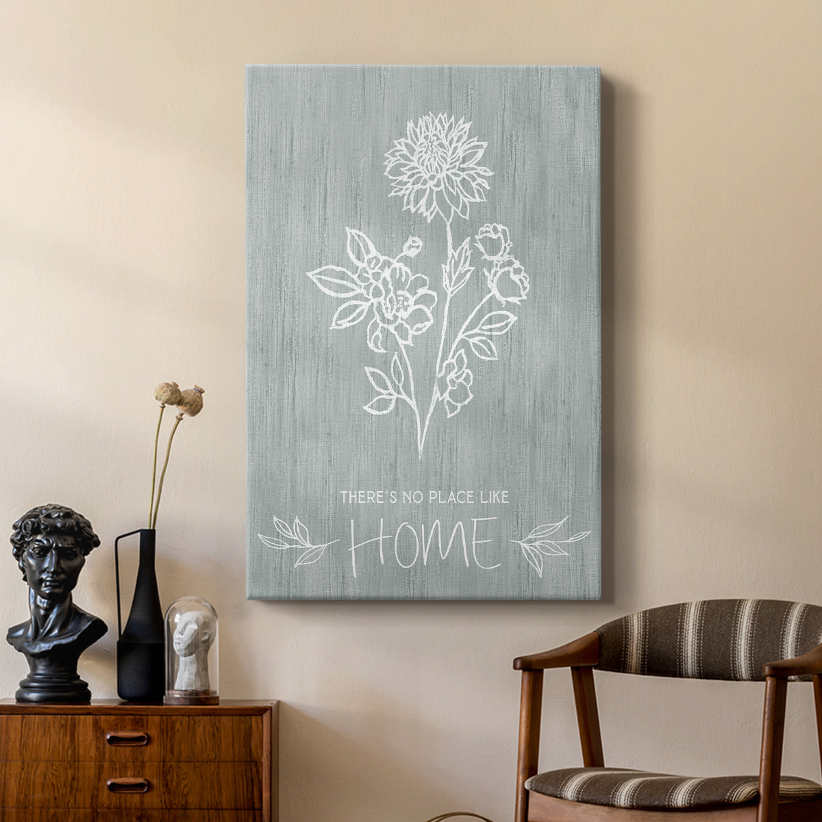 No Place Like Home Sketch - Canvas Art Print