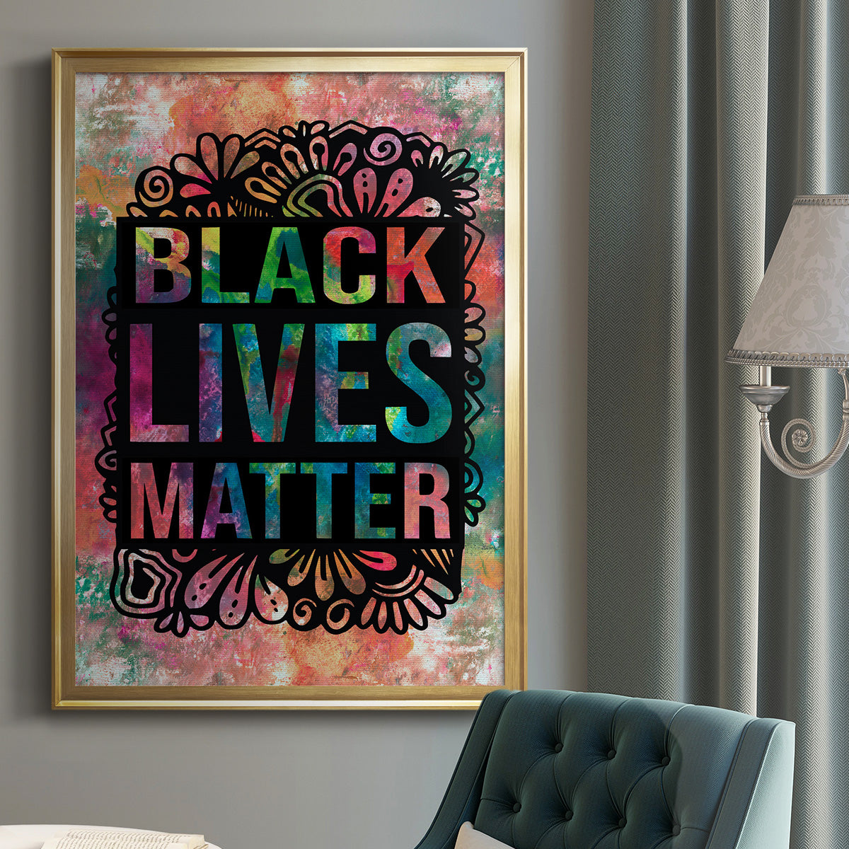 Graffiti Black Lives Matter - Modern Framed Canvas Print